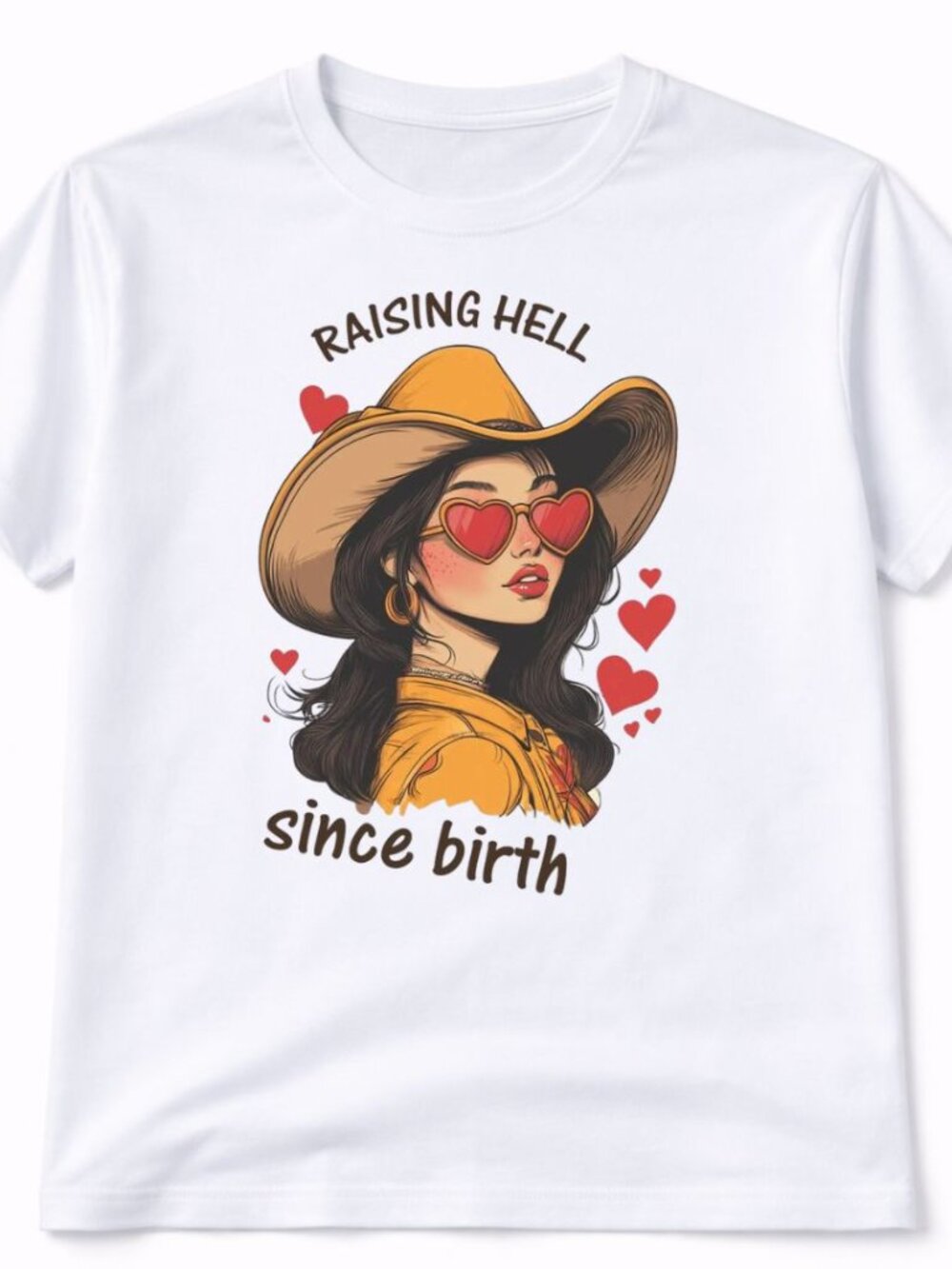 Raising Hell Western Graphic T Shirt Trendy Boutique Style Tee Womens White Tops